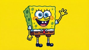 SpongeBob Waving Vector