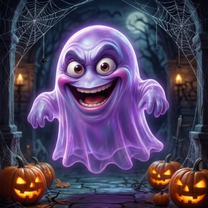 Spooky Grimace Ghost