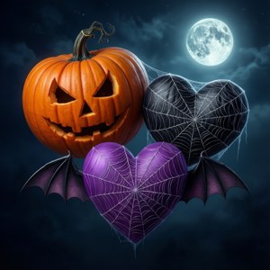 Spooky Halloween Hearts