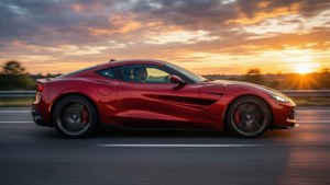 Sports Car Sunset