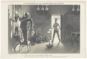 Spotprent over het gebruik van gaslicht