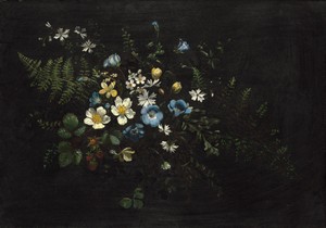 Spray of Flowers and Ferns