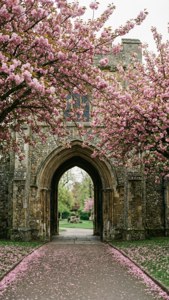 Spring at the Abbey Gateway