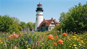 Spring Bloom Lighthouse