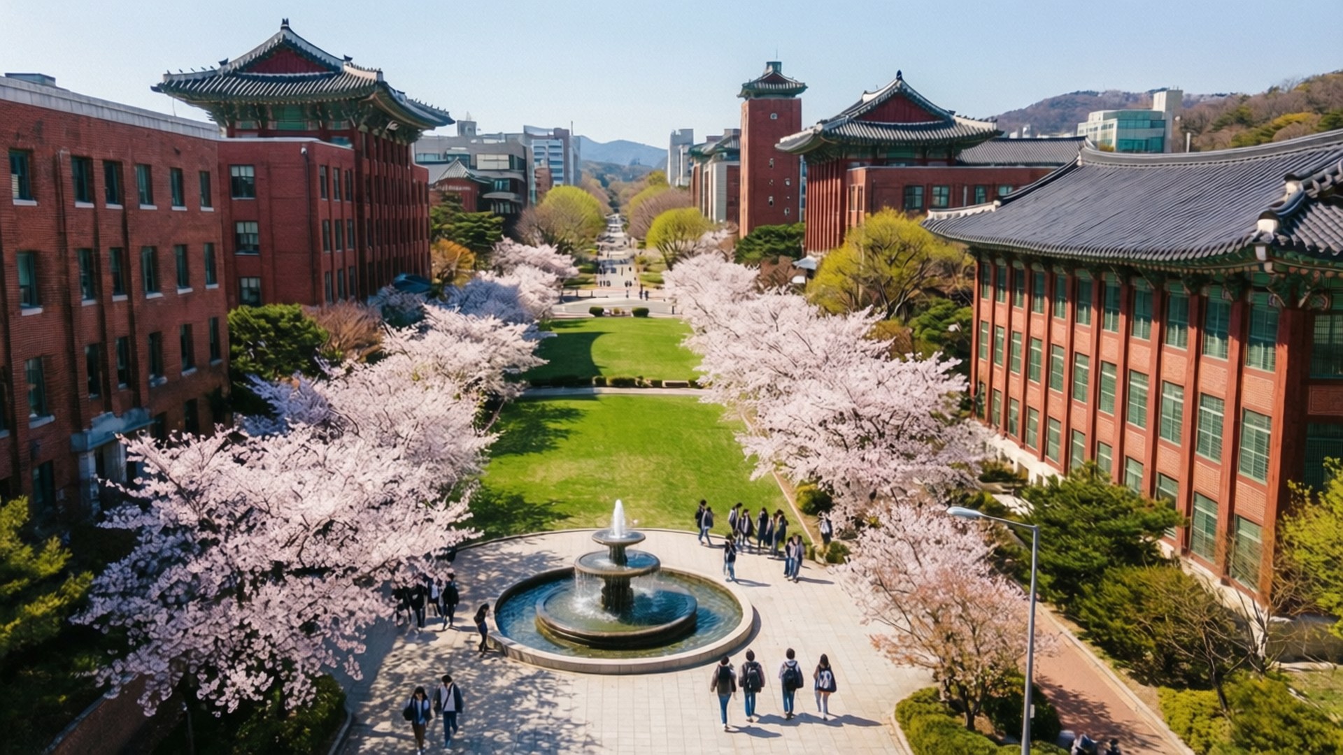 Spring Campus Aerial by Wallpapers.art Studio