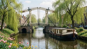 Spring Canal with Drawbridge