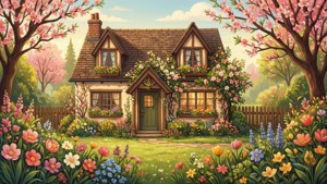Spring Cottage Garden