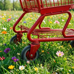 Spring Flowers Cart