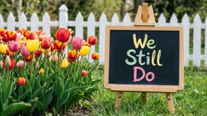 Spring Garden Chalkboard