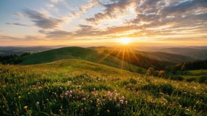 Spring Sunrise Hills
