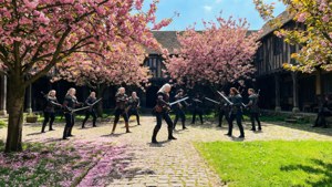 Spring Training in the Courtyard