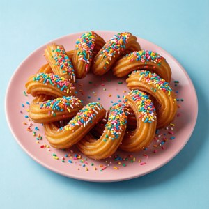Sprinkled Churros Circle