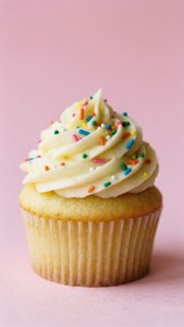 Sprinkled Vanilla Cupcake