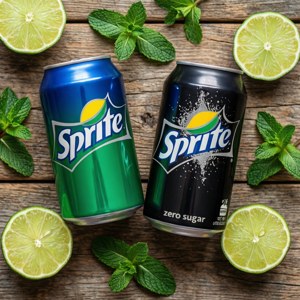 Sprite Cans Flat Lay