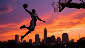 Spurs Player at Sunset