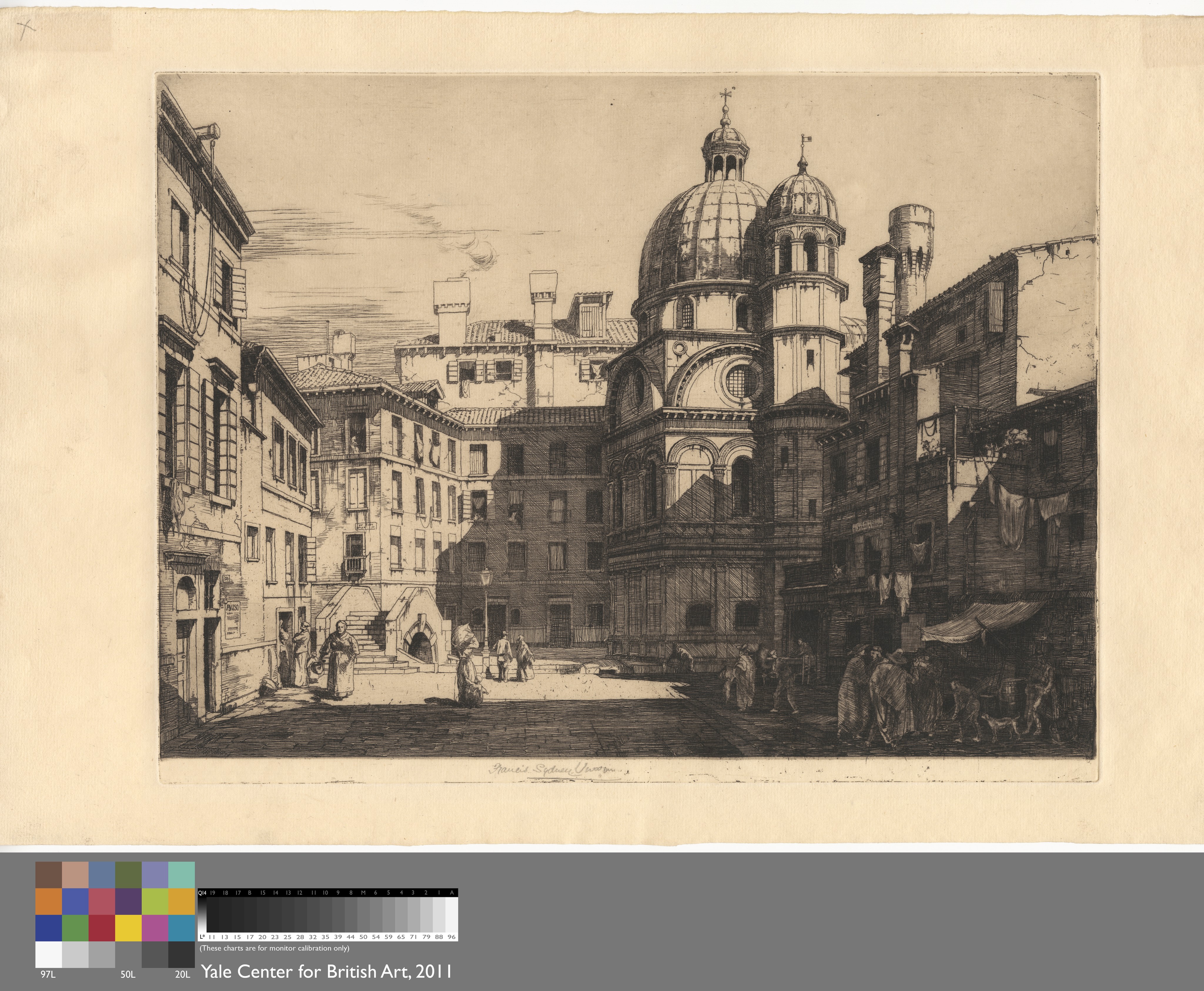 Square in Venice by Francis Sydney Unwin