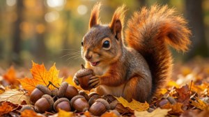 Squirrel's Acorn Harvest