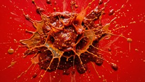 Sriracha Splatter Abstract