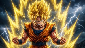 SS4 Goku Powers Up
