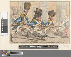 St. George's Volunteers Charging Down Bond Street, After Clearing the Ring in Hyde Park, and Storming the Dunghill at Marybone