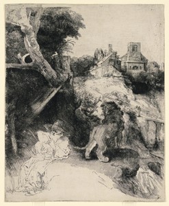 St. Jerome Reading in an Italian Landscape