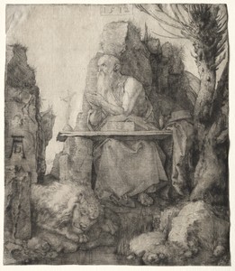 St. Jerome Seated near a Pollard Willow