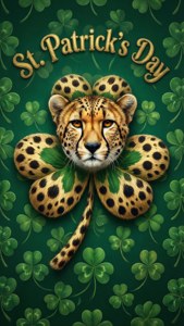 St. Patrick's Day Cheetah