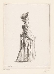 Staand meisje op de rug gezien