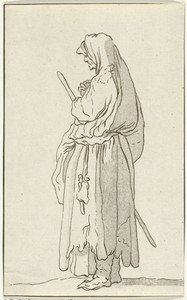 Staande figuur met stok