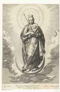 Staande Madonna op de maansikkel