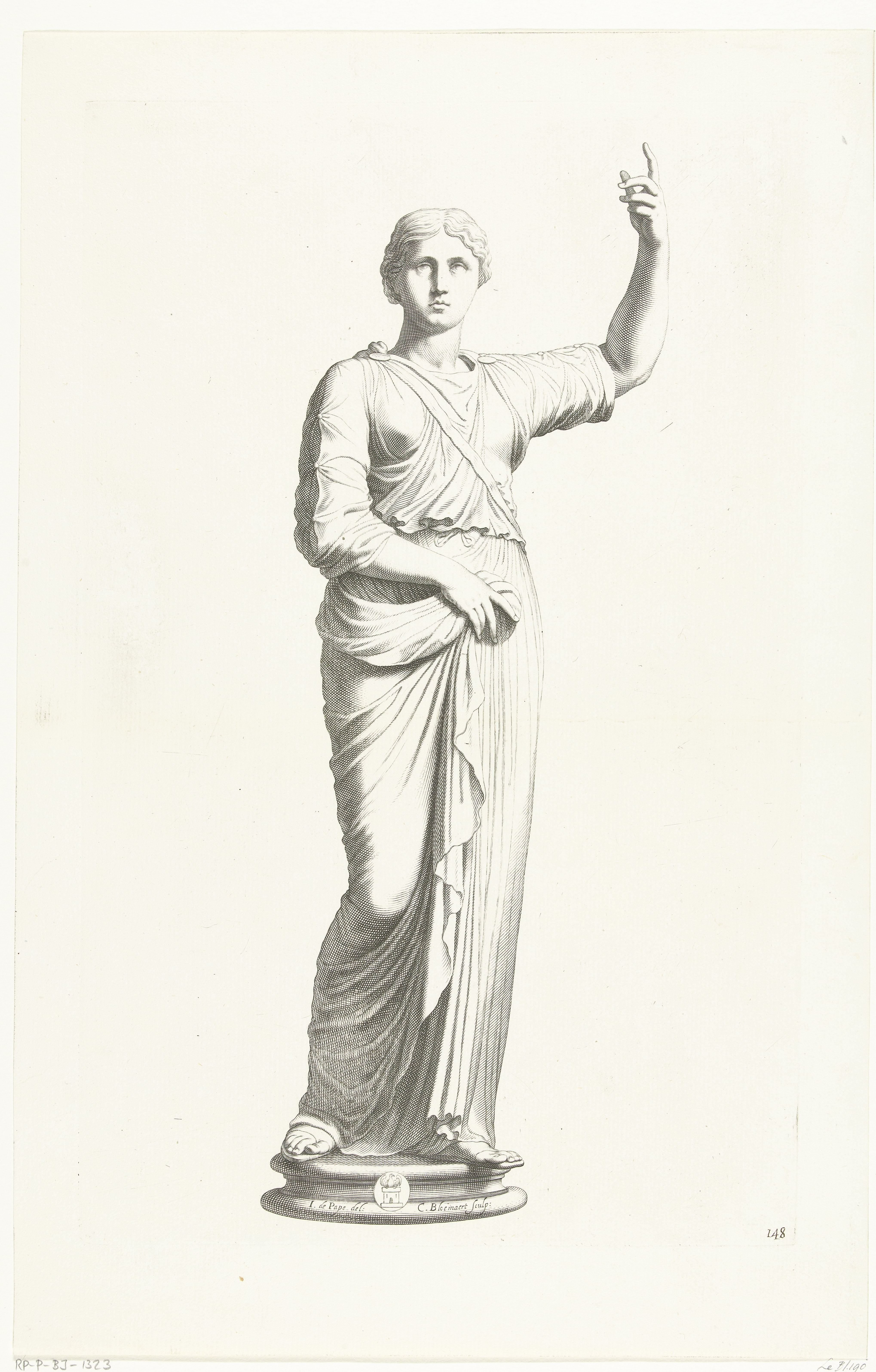 Staande vrouw by Cornelis Bloemaert (II)
