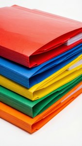 Stack of Colorful Folders