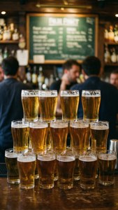 Stacked Draft Glasses