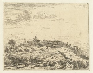 Stad op een heuvel