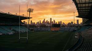 Stadium Sunset Silhouette