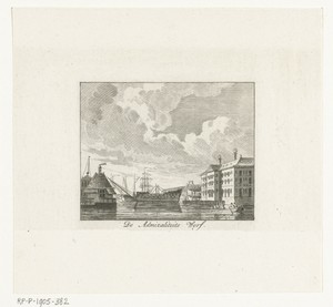 Stadsgezicht met Admiraliteitswerf te Amsterdam