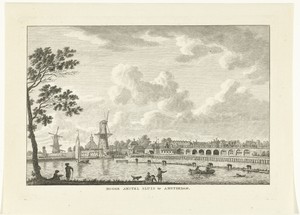 Stadsgezicht met Hogesluis te Amsterdam