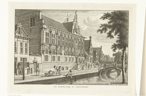Stadsgezicht met Kanselarij te Leeuwarden