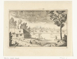 Stadsgezicht met water en boten