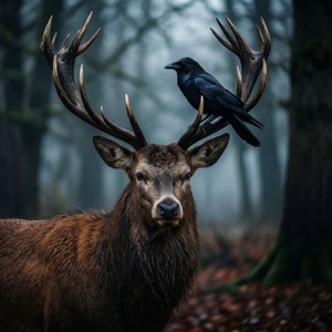 Stag and Crow