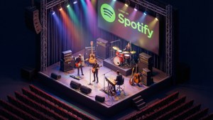 Stage with Spotify Banner Isometric