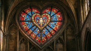 Stained Glass Cathedral Heart