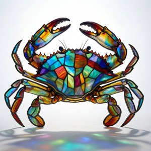 Stained Glass Crab