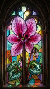 Stained Glass Cyclamen