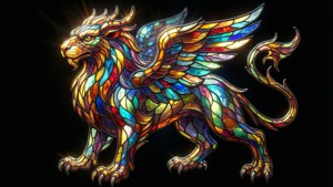 Stained Glass Griffin