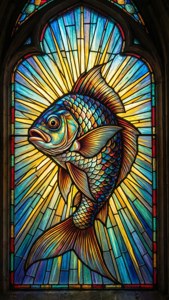 Stained Glass Ichthys