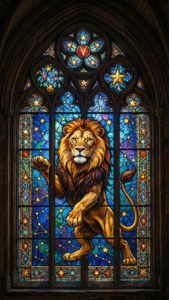 Stained Glass Leo