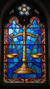 Stained Glass Libra