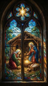 Stained Glass Nativity