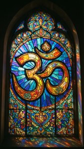 Stained Glass Om